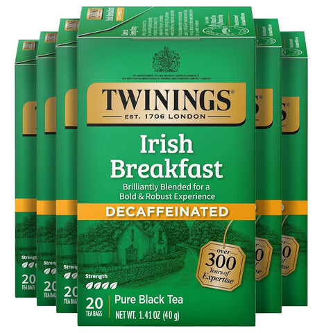 Twinings Lemon & Ginger, Caffeine-Free Herbal Tea Bags, 100 CT Box (1 Pack) | Spicy & Tangy, Ginger, Lemon Peel, Lemongrass, Blackberry Leaves, Soothe Digestion, 100 Foil Lined Individually Wrapped Bags