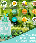 Dim Supplement Women 400Mg, Estrogen Supplement For Women, Sugar Dim Gummies For Men & Women W/ Biotin, Flaxseed Oil, Burdock, Calendula, Bioperine For Hormone Balance, Menopause & Prostate 60Cts