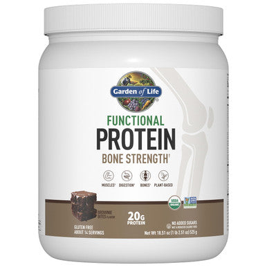 Garden of Life Organic Vegan Protein Powder 20G Plant Based Protein With Calcium D3 K2 Mk-7 & Magnesium For Bone Strength Prebiotics & Probiotics For Digestion Brownie Bites Flavor 14 Servings