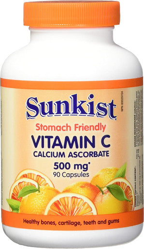 Sunkist Non-Acidic Calcium Ascorbate Vitamin C Capsule, 500mg