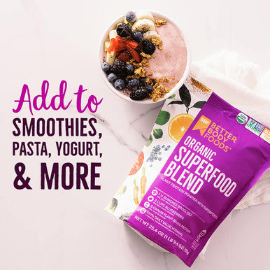 Betterbody Foods Organic Superfood Powder with Protein Vitamins C E and B12 (12.7 oz.)