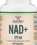 Double Wood Supplements NAD+ Anti Aging & Cell Regeneration | 500mg of 95% Pure NAD Plus Per Serving 60 Capsules