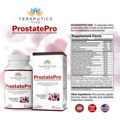 Prostatepro - 33 Herbs Saw Palmetto Prostate Health Supplements For Men | Reduce Urination | Hair Growth W/ Dht Blocker | Beta