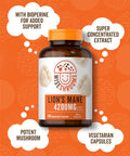Carlyle Lions Mane Supplement Capsules 4200 mg | 150 Count | Vegetarian Non-GMO Gluten | Wiseshrooms