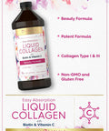 Carlyle Liquid Collagen 16 fl oz | with Biotin and Amino Acid Protein | Natural Berry Flavor | Non-GMO Gluten