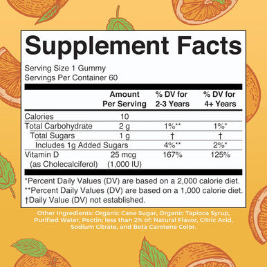 MaryRuth Organics Vitamin D3 60 Gummies