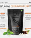 Organic Maca Root 1300mg - High Strength Black, Red & Yellow - Not Tablets, Powder or Oil, Synergistic Formula, Halal, 60 Vegan Capsules