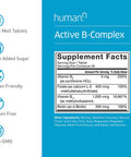HumanN Active BComplex Daily Energy Mood Enhancing Supplement 30 FastMelting Tablets