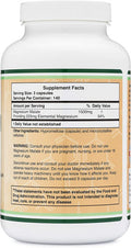 Magnesium Malate Capsules 420 Count 1500mg Per Serving Magnesium Bonded to Malic Acid Third Party Tested Vegan Friendly Gluten Manufactured in The USA by Double Wood Supplements