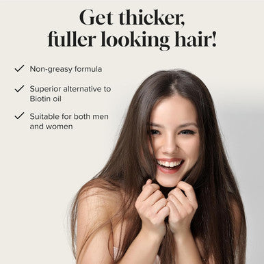 Biotin Hair Growth Serum by Pureauty Naturals - Advanced Topical Formula to Help Grow Healthy, Strong Hair - Suitable For Men & Women Of All Hair Types - Hair Loss Support