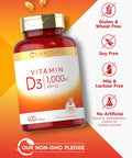 Carlyle Vitamin D3 1000 IU | 400 Softgels | Non-GMO and Gluten Formula | 25 mcg