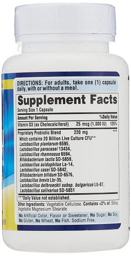 Probiotic 10 with Vitamin D to Help Support Immune System Health* 60 Count by Puritan's Pride White