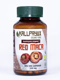 Kallpayux Organic Foods Red Maca Root Capsules 500mg - 100 Capsules, Certified Organic, Vegan, Supports Hormone Balance