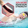 Curad Performance Series IRONMAN Maximum Grip Kinesiology Tape Sweat & Water Resistant Athletic Tape Cotton Elastic Compression Support for Joints & Muscles Black 2 x 10 inches 1 Roll (20 Strips)
