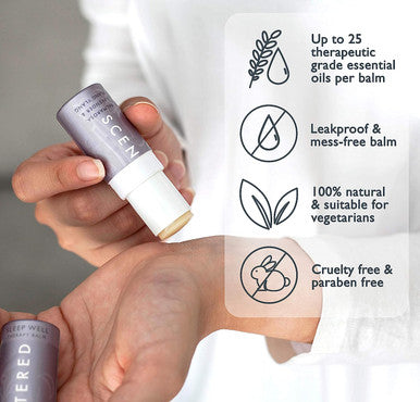 Scentered Sleep Well Aromatherapy Balm Stick - Sleep Aid for Restful Sleep & Bedtime Relaxation - Lavender, Chamomile & Ylang Ylang Blend