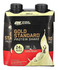 Optimum Nutrition Gold Standard 24g Protein Shake, Vanilla, 12 Ct