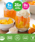 Orgain Organic Vegan Protein Powder, Vanilla Bean - 21g of Plant Based Protein, Low Net Carbs, Gluten Free, Lactose Free, No Sugar Added, Soy Free, Kosher, Non-GMO, 2.03 Lb