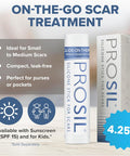 Prosil Silicone Scar Stick 4.25G Effective Scar Treatment With Premium-Grade Silicone Compact, Mess-Free, Glide-On Application For Convenient Scar Therapy Gentle On All Skin Types & Kids