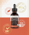 Organic Nascent Iodine Liquid Drops | 2 Fl Oz | Vegan Supplement | Non-Gmo, Gluten Free | By Carlyle