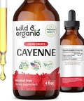 Wild & Organic Cayenne Pepper Tincture Digestive Health W Cayenne Pepper - Liquid Cayenne Pepper Drops For Joint Health Digestive Support WCapsaicin Extract Cayenne Pepper Supplements 4 Oz