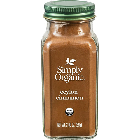 Simply Organic Ceylon Ground Cinnamon, 2.08 Ounce 3 Pack, Non-GMO Organic Cinnamon Powder, Vegan