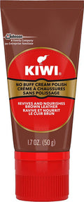 KIWI Browm Shine and Nourish Cream, Protects and Shines Leather Shoes, 50g