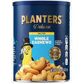 PLANTERS Deluxe Lightly Salted Cashews, Plant Based Protein, 18.25Oz (1 Ct) | Whole Roasted Cashews. Snacks for Adults. Resealable Canister. Plant Based Protein Snack. Pantry Staples