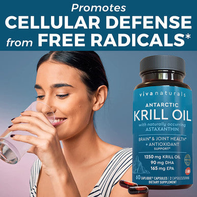 Antarctic Krill Oil and Triple-Strength Omega 3 Fish Oil Bundle, 1250 mg Krill Oil & 2,200 mg Fish Oil Per Serving Providing Omega 3 EPA and DHA