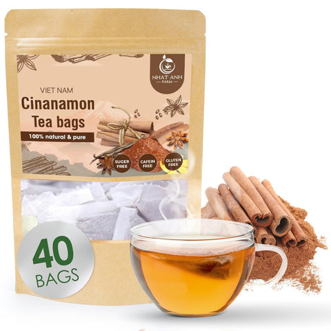 NHAT ANH FARM - Premium Stevia Tea Bags, 100 Stevia Tea Bags, 100% Natural Dried Leaves, Naturally Sweet Herbal Tea, Sugar-Free, Caffeine-Free, No Additives.