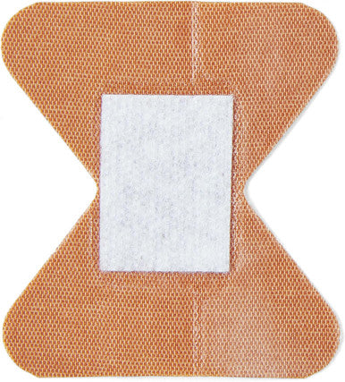 Curad Flex-Fabric Adhesive Fingertip Bandages Skin-Friendly Adhesive 2 x 1.75 Inches Breathable Fabric 100 Bandages Per Box