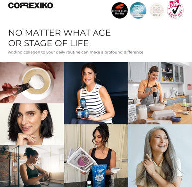 Correxiko Marine Collagen Supplement Pills - 1800Mg Hydrolyzed Collagen Peptides Per Serving With Added Hyaluronic Acid, Vitamin C & Minerals - For Hair, Skin & Nails - 120 Capsules 30 Day Supply