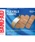 Band-Aid Flexible Fabric Adhesive Bandages 3/4 Inch X 3 Inches 100 Count (Pack Of 4)