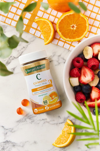 Nature's Bounty Vitamin C 250 Mg Gummies - Pack Of 60 - Supports Immunity And Energy - Vegan And Gluten Free