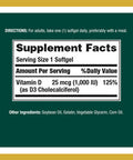 Nature's Bounty Vitamin D3 1000 IU Immune Health, 120 Softgels