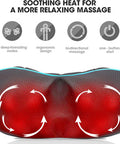 Magicmakers Neck Massager With Heat - Electric Shiatsu Deep Kneading Back Massage For Neck Pain, Shoulder, Waist, Relax For Her/Him/Women/Men/Dad/Mom/Christmas/Mothers Day/Fathers Gifts