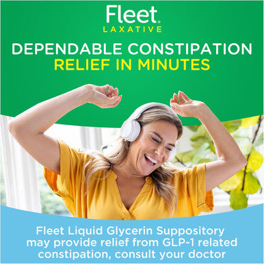 Fleet Liquid Glycerin Suppositories For Constipation Relief Fast And Effective Stimulant- Laxative 4 Bottles Per Pack 7.5 Ml Each Pack Of 3