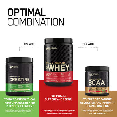 Optimum Nutrition Gold Standard 100% Whey Muscle Building And Recovery Protein Powder With Naturally Occurring Glutamine And Bcaa Amino Acids Delicious Strawberry Flavour 10 Servings 300G