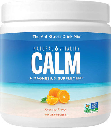 Natural Vitality Calm Magnesium Supplement Anti Stress Drink Mix Powder Gluten Free Vegan & Non GMO