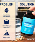 Nootrix Herbal Cleanse + Detox | 15-Day Gut & Colon Cleanse With Milk Thistle | Supports Digestive Health & Bloating Relief | Weight Loss Product With Ginger Root, Apple Cider Vinegar | 60 Vegan Capsules