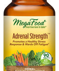 Megafood, Adrenal Strength, Supports A Healthy Stress Response, Herbal Supplement Vegetarian, 90 Tablets