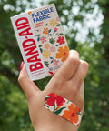 Band-Aid Brand Flexible Fabric Bandages, Wildflower, Assorted, 30 Ct