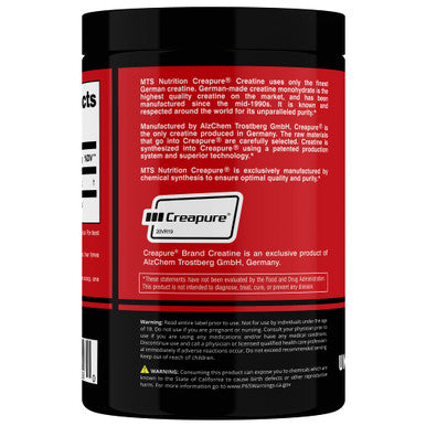 MTS Nutrition Creapure Creatine Powder - Muscle Growth & Recovery Supplement - 80 Servings Unflavored