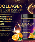 Built Nature Collagen Powder, Hydrolyzed Type 1 & 3 Peptides, Grass-Fed With Hyaluronic Acid And Vitamin C, Healthy Hair, Skin, Nails, Bones & Joints, Keto & Paleo Friendly, Non-Gmo, Citrus Flavor 30 Servings
