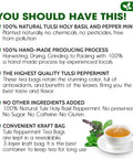 FreshDrinkUS, Premium 50 Mulberry Leaf Tea Bags, 100% Natural & Pure from Mulberry Leaves. Herbal Tea. Made with Natural Material Tea Bags. No Sugar, No Caffeine, No Gluten, Vegan.