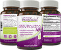 PURELY beneficial RESVERATROL1450 - 90day Supply, 1450mg per Serving of Potent Antioxidants & Trans-Resveratrol, Promotes Anti-Aging, Cardiovascular Support, Maximum Benefits (1bottle)