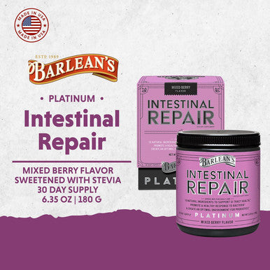 Barlean'S Stomach Repair Gut Health Powder Supplement Fiber And Digestive Support Supplements Blend For Detox And Cleanse Vanilla Chai Drink Mix 6.35 Oz