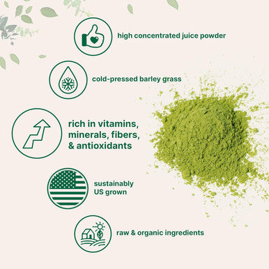 Micro Ingredients Organic Barley Grass Juice Powder 10 Ounce Cold Pressed US Grown Rich in Immune Vitamin Fibers Minerals Antioxidants and Protein Support Immune System and Digestion Vegan
