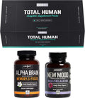 Onnit Total Human + Alpha Brain 90ct + Mood 60ct Stack