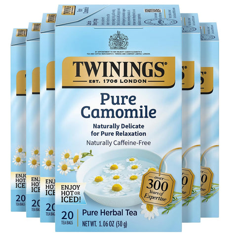 Twinings Lemon & Ginger, Caffeine-Free Herbal Tea Bags, 100 CT Box (1 Pack) | Spicy & Tangy, Ginger, Lemon Peel, Lemongrass, Blackberry Leaves, Soothe Digestion, 100 Foil Lined Individually Wrapped Bags