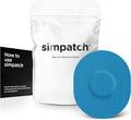 Simpatch Universal Adhesive Patch (25-Pack) Waterproof Adhesive CGM Patches (Blue)